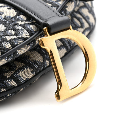 Christian Dior Oblique Mini Saddle Bag Blue 11 of 13