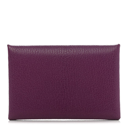 Hermes Chevre Calvi Card Case Anemone 1 of 8