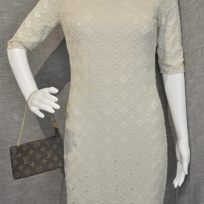 Louis Vuitton Monogram Pochette Accessories w Gold Chain 2 of 8