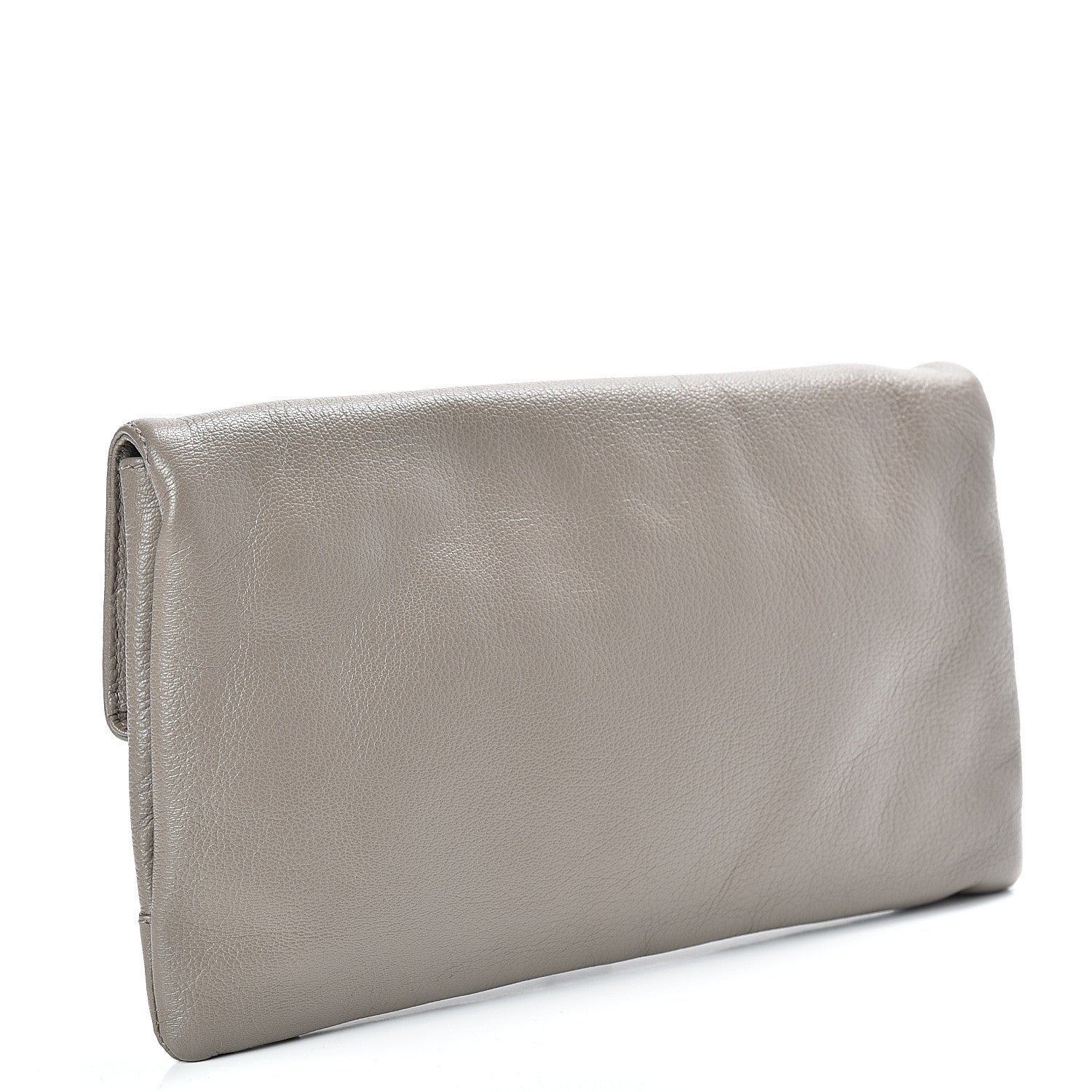 Balenciaga Agneau Giant 12 Silver Hardware Envelope Clutch Gris Poivre 3 of 9