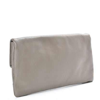 Balenciaga Agneau Giant 12 Silver Hardware Envelope Clutch Gris Poivre 3 of 9