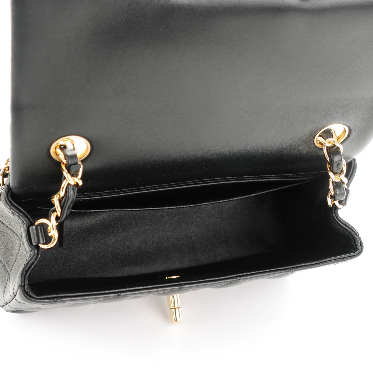 Chanel Lambskin Quilted Mini Rectangular Flap Black 5 of 7