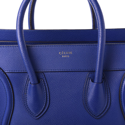 Celine Drummed Calfskin Mini Luggage Indigo 10 of 10