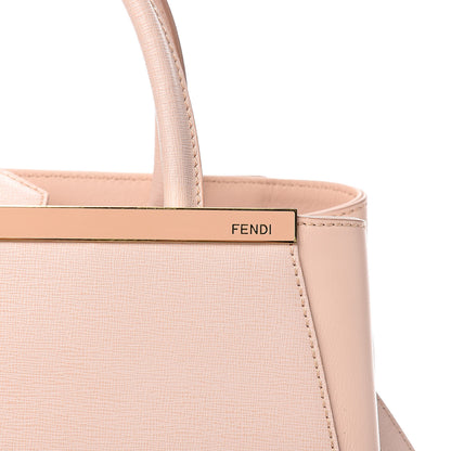Fendi Vitello Elite Flamingo Petite 2Jours Tote Rosa Plaster 11 of 14
