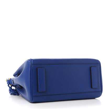 Versace Grained Calfskin Small La Medusa Top Handle Bag Lapis 3 of 7