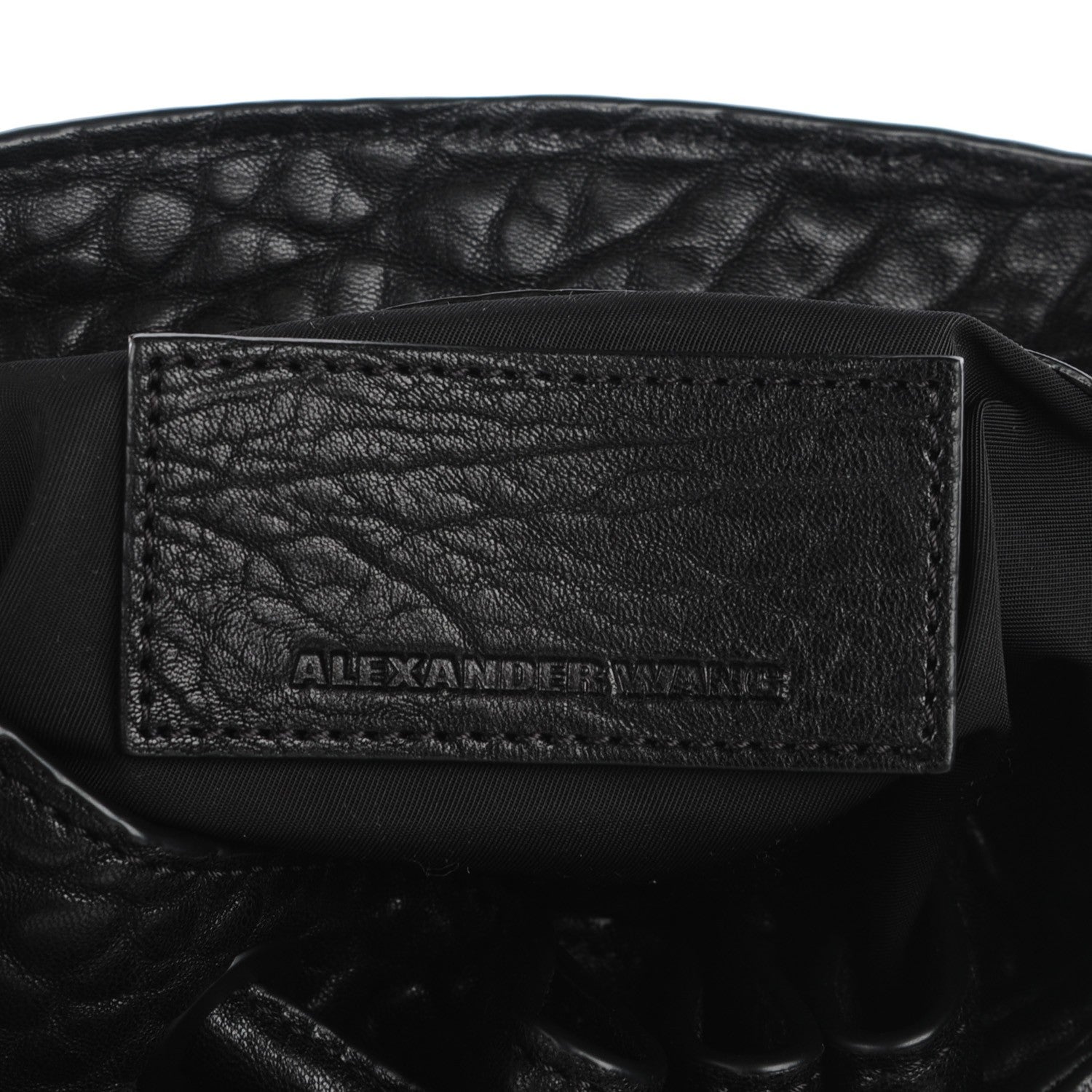 Alexander Wang Pebbled Lambskin Diego Bucket Bag Black w Black Hardware 6 of 8