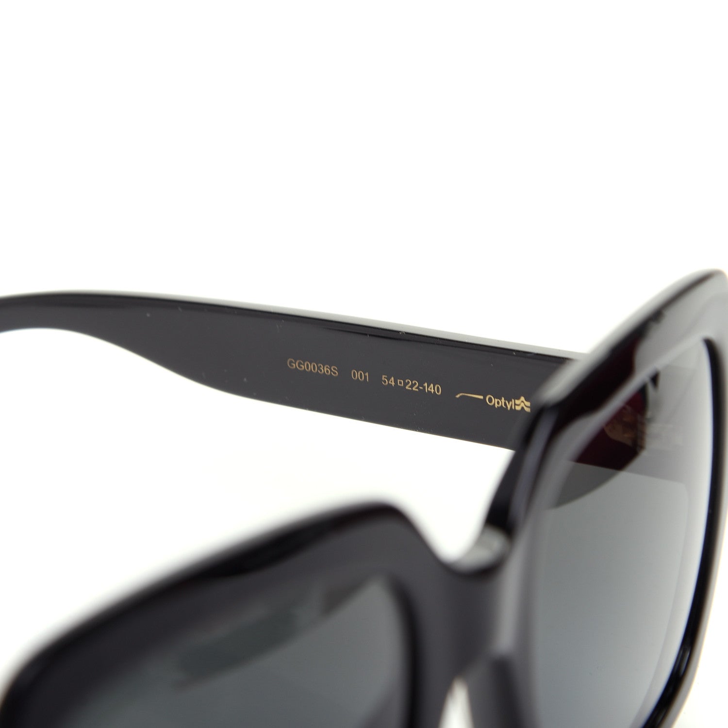 Gucci Acetate Oversized Square GG0036S Sunglasses Black 6 of 8
