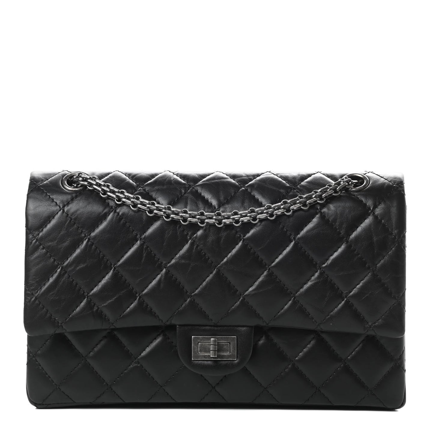 Aged Calfskin Quilted 2.55 Reissue 226 Black