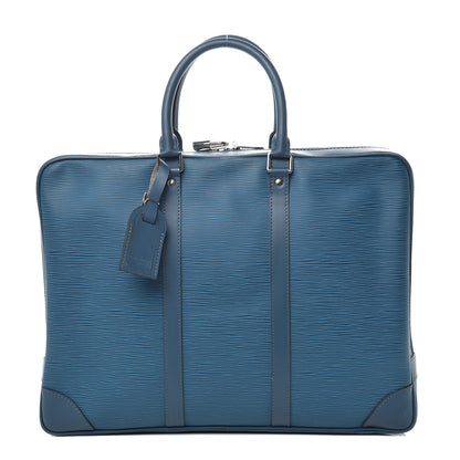 Louis Vuitton Epi Porte-Documents Voyage Briefcase Blue Celeste 1 of 9