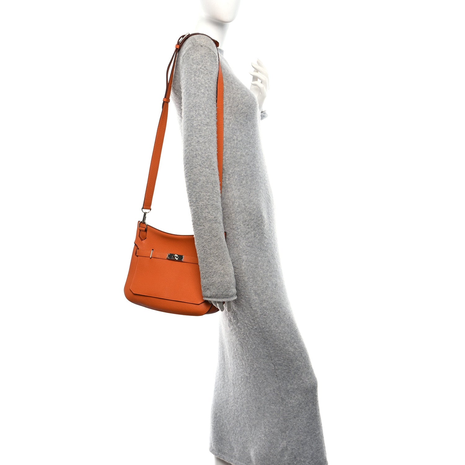 Hermes Taurillon Clemence Jypsiere 28 Orange 2 of 11