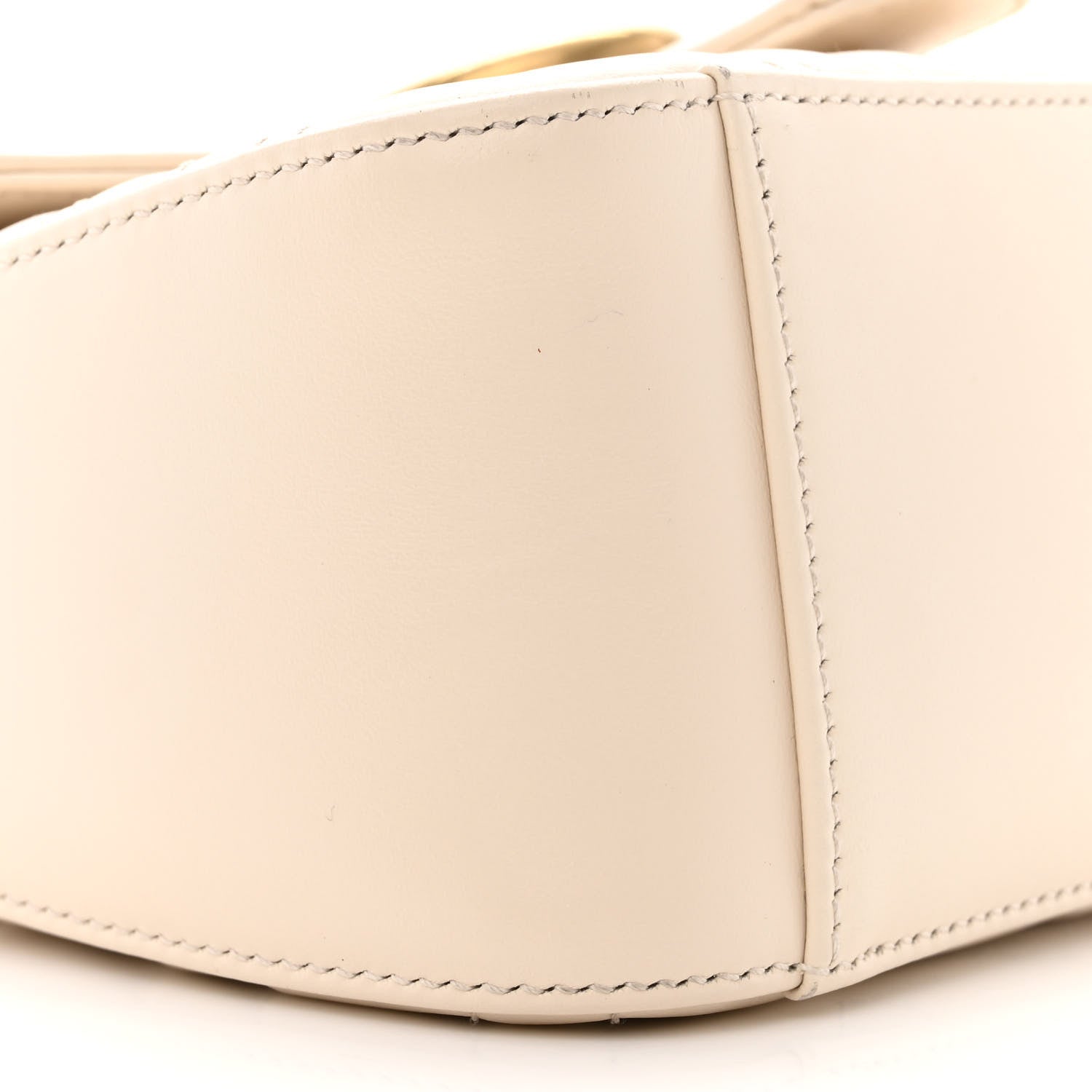 Gucci Calfskin Matelasse Mini GG Marmont Top Handle Shoulder Bag White 10 of 17