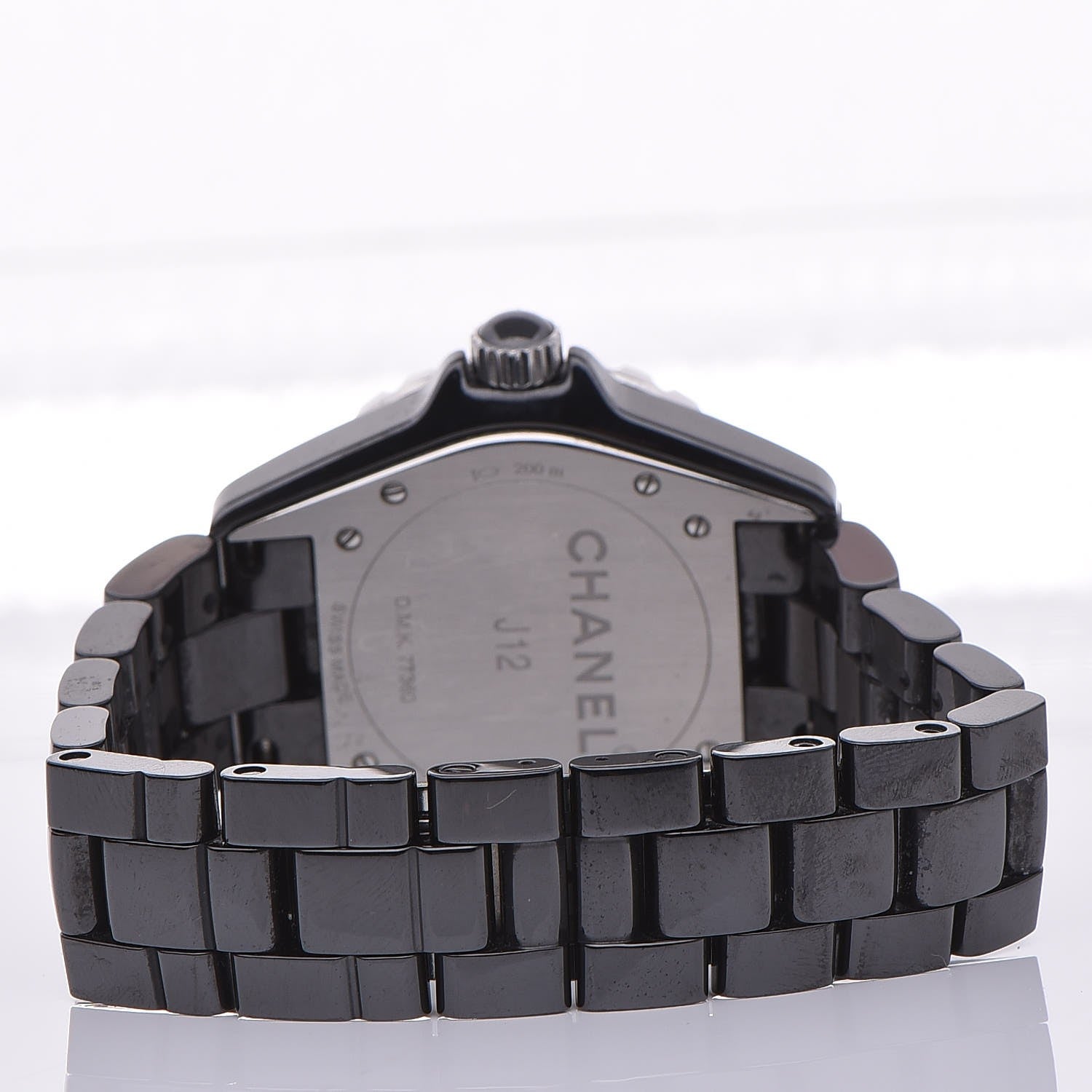 Chanel Stainless Steel Ceramic 38mm J12 Automatic Watch Black 4 of 7