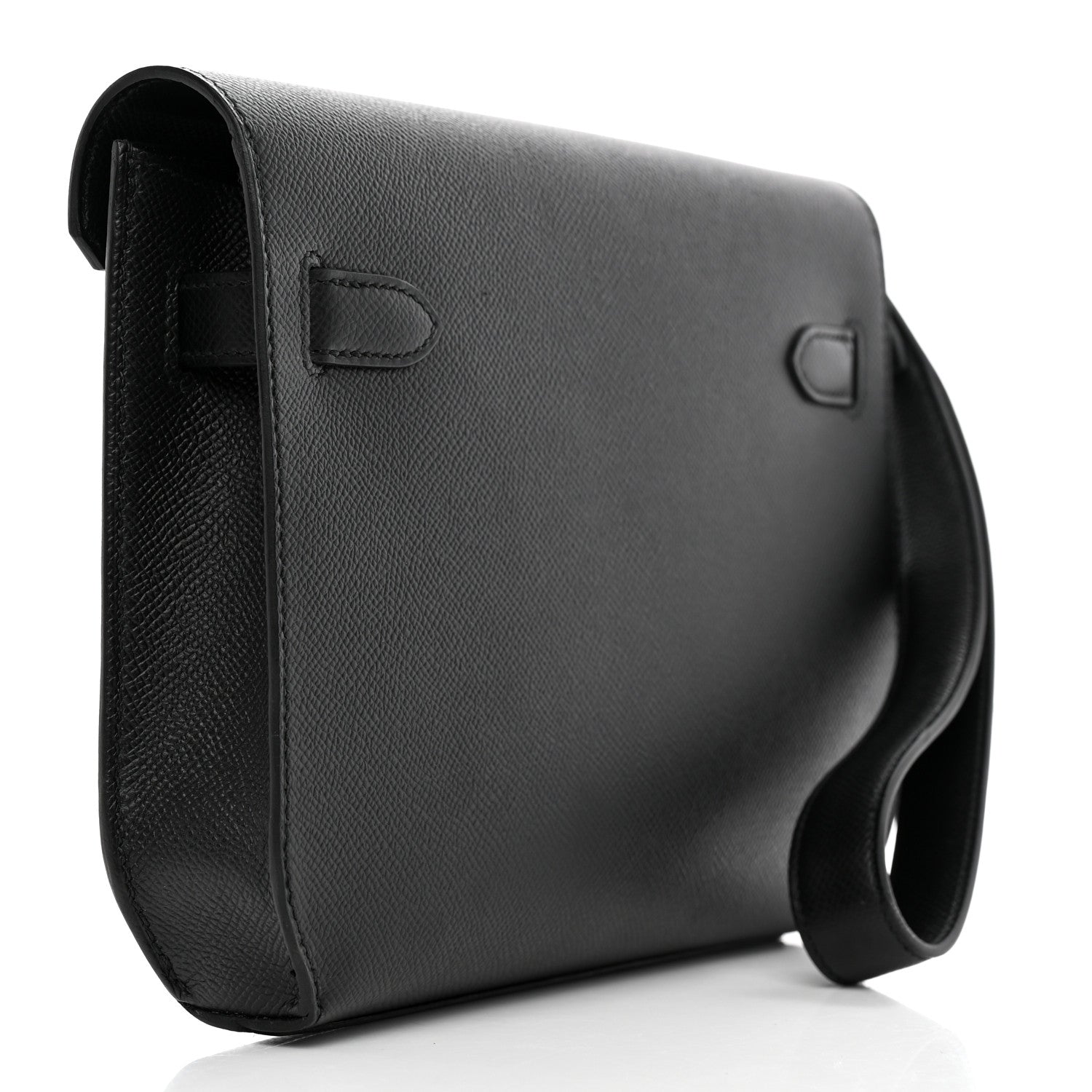Hermes Epsom Kelly Depeches 25 Pouch Black 3 of 7