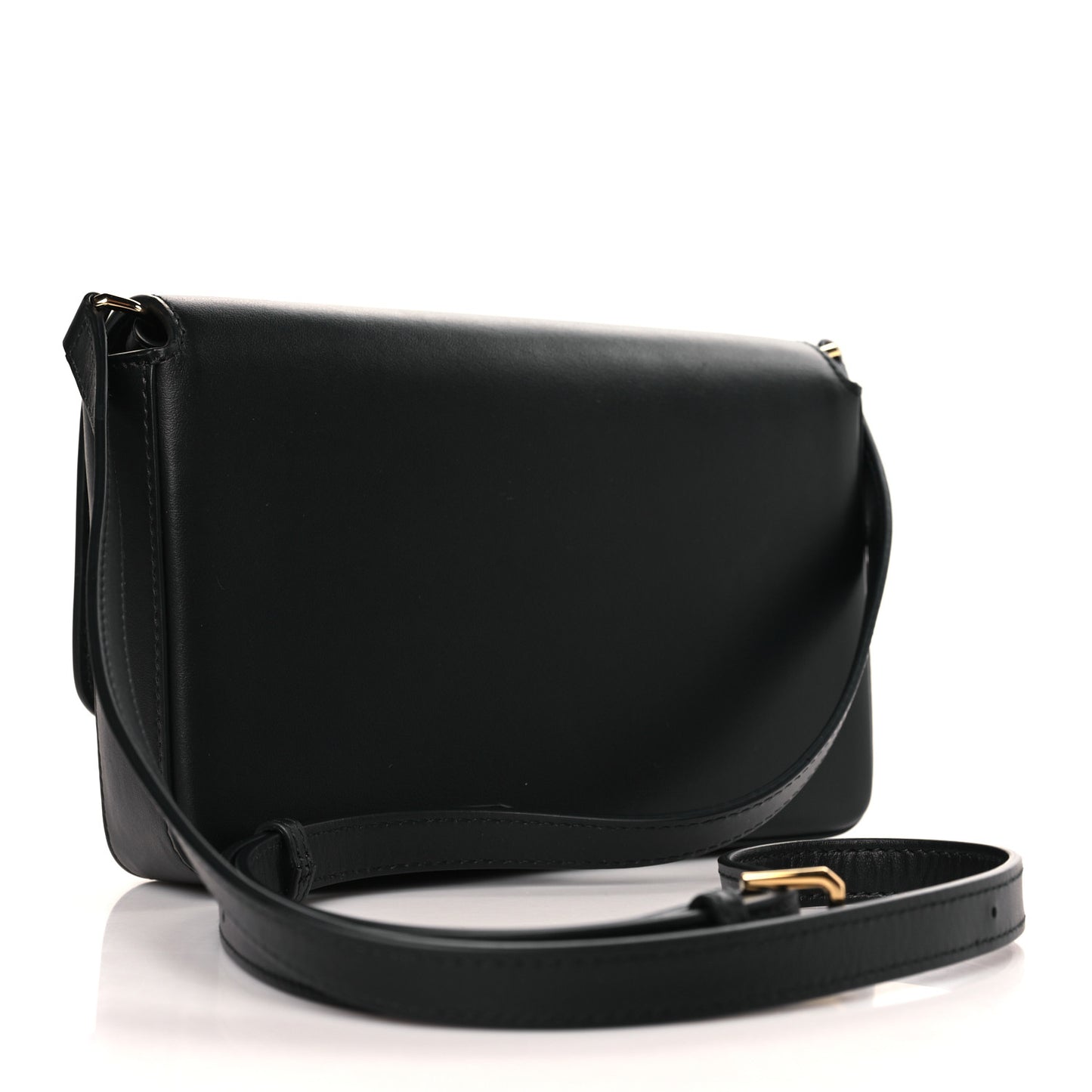 Grainy Calfskin Vintage Check Hampshire Crossbody Black