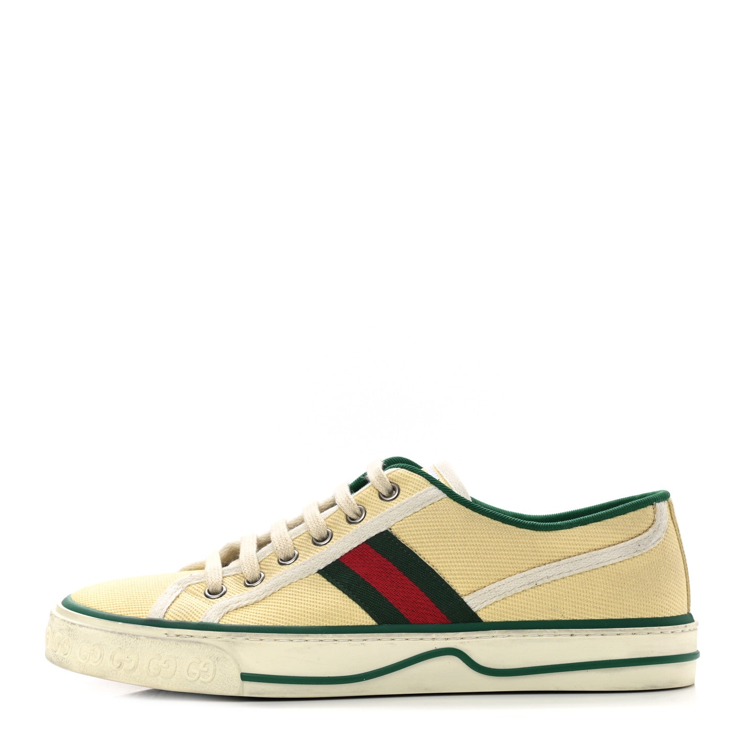 Gucci Canvas Web Womens 1977 Tennis Sneakers 39 Burro Mystic White 1 of 7