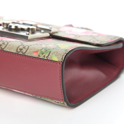 Gucci GG Supreme Monogram Blooms Small Padlock Shoulder Bag Beige Multicolor Dry Rose 9 of 13