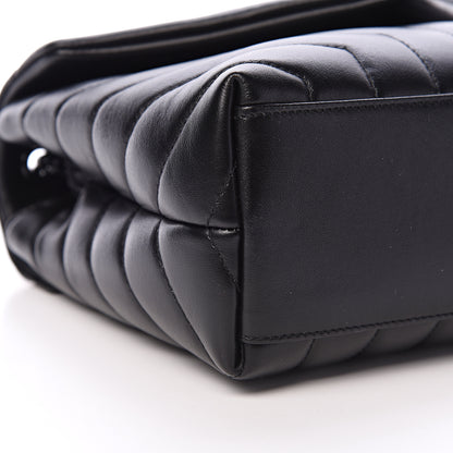 Saint Laurent Calfskin Y Quilted Monogram Small Loulou Chain Satchel Black 8 of 10