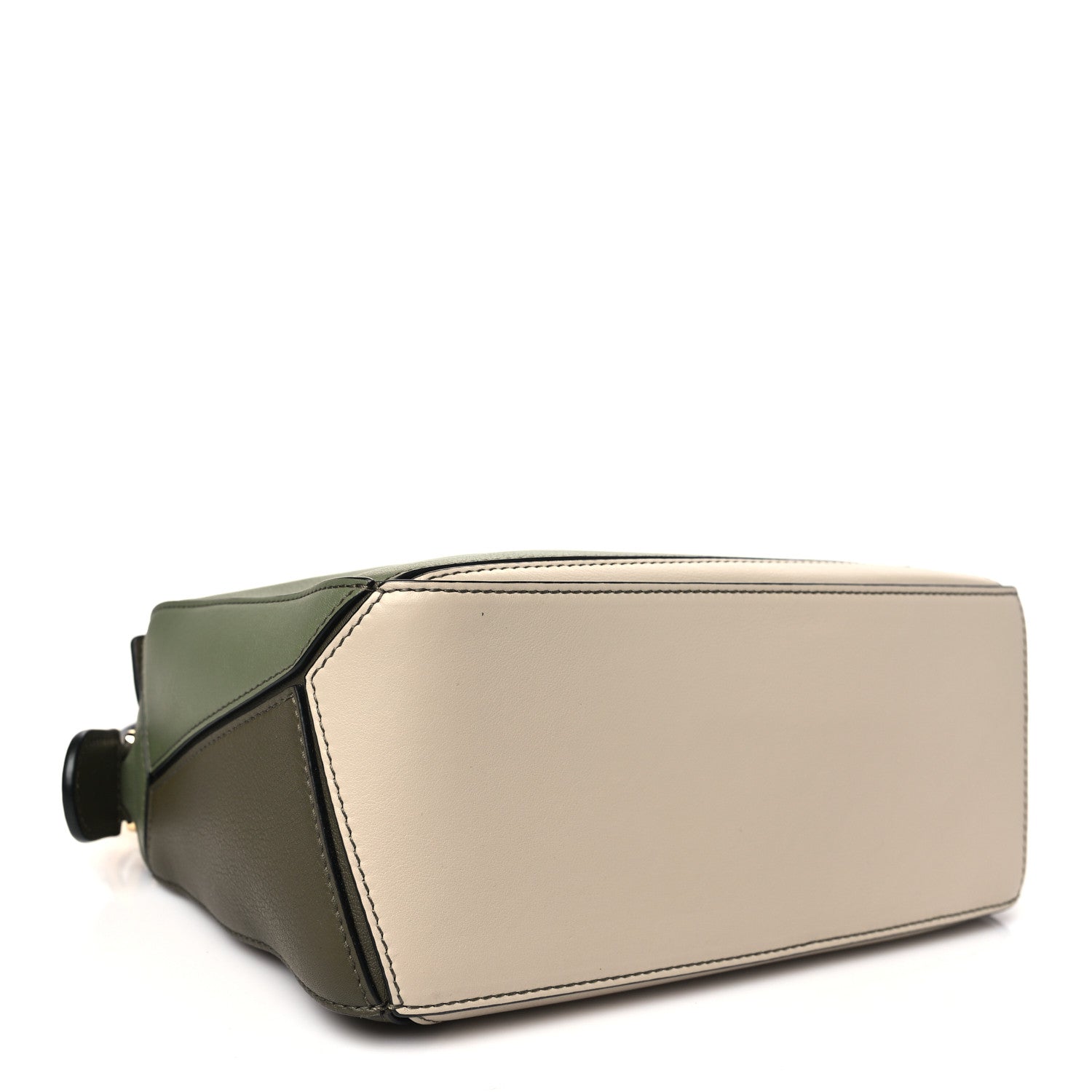 Loewe Grained Calfskin Small Puzzle Bag Autumn Green Light Oat 4 of 9