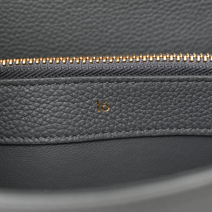 Celine Grained Calfskin Small 16 Top Handle Bag Medium Grey 7 of 15