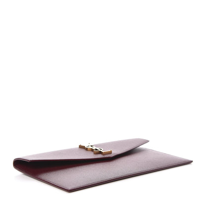 Saint Laurent Grain De Poudre Uptown Pouch Burgundy 4 of 7