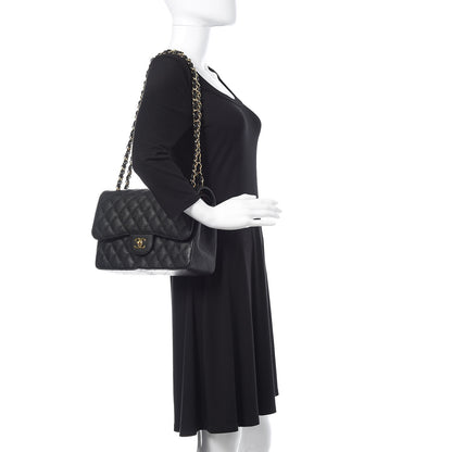 Chanel Caviar Quilted Jumbo Double Flap Black 2 of 11