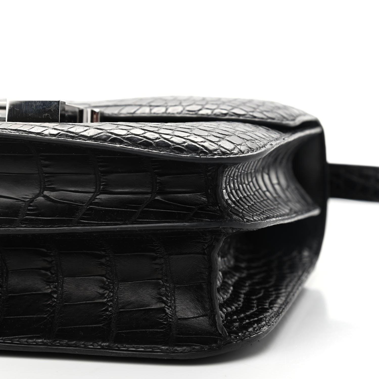 Hermes Matte Alligator Lizard Constance 24 Black Ombre 9 of 9
