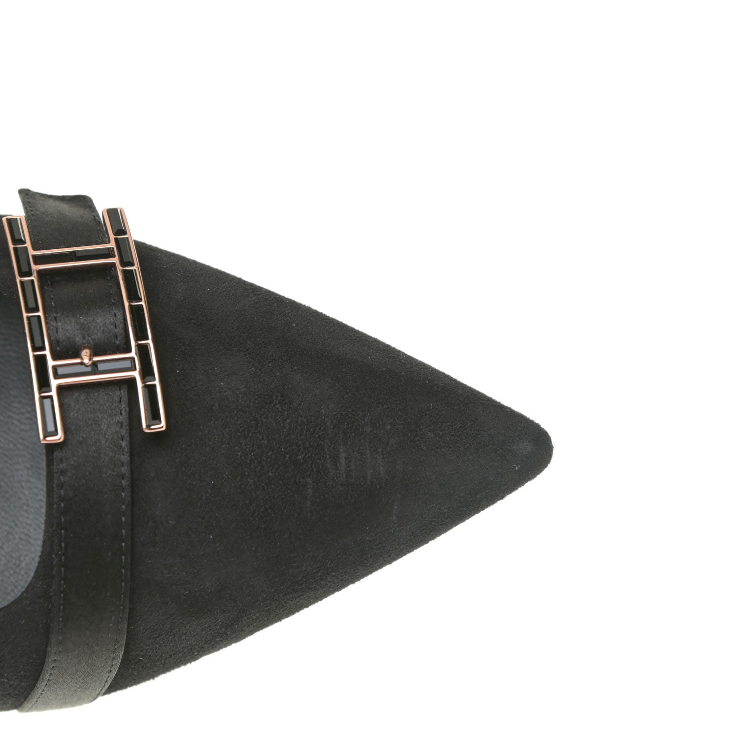Hermes Chevre Velours Blush Pumps 39 Black 9 of 11