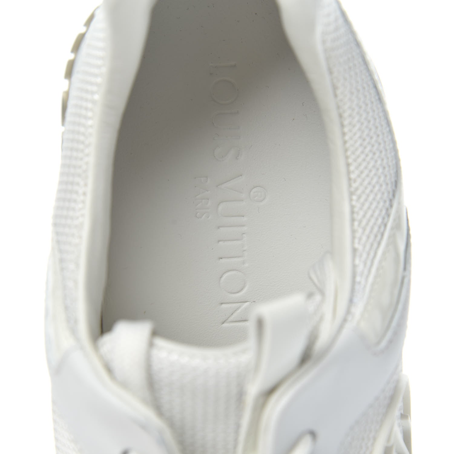 Louis Vuitton Calfskin Mesh Mens Run Away Sneakers 8.5 White 6 of 6