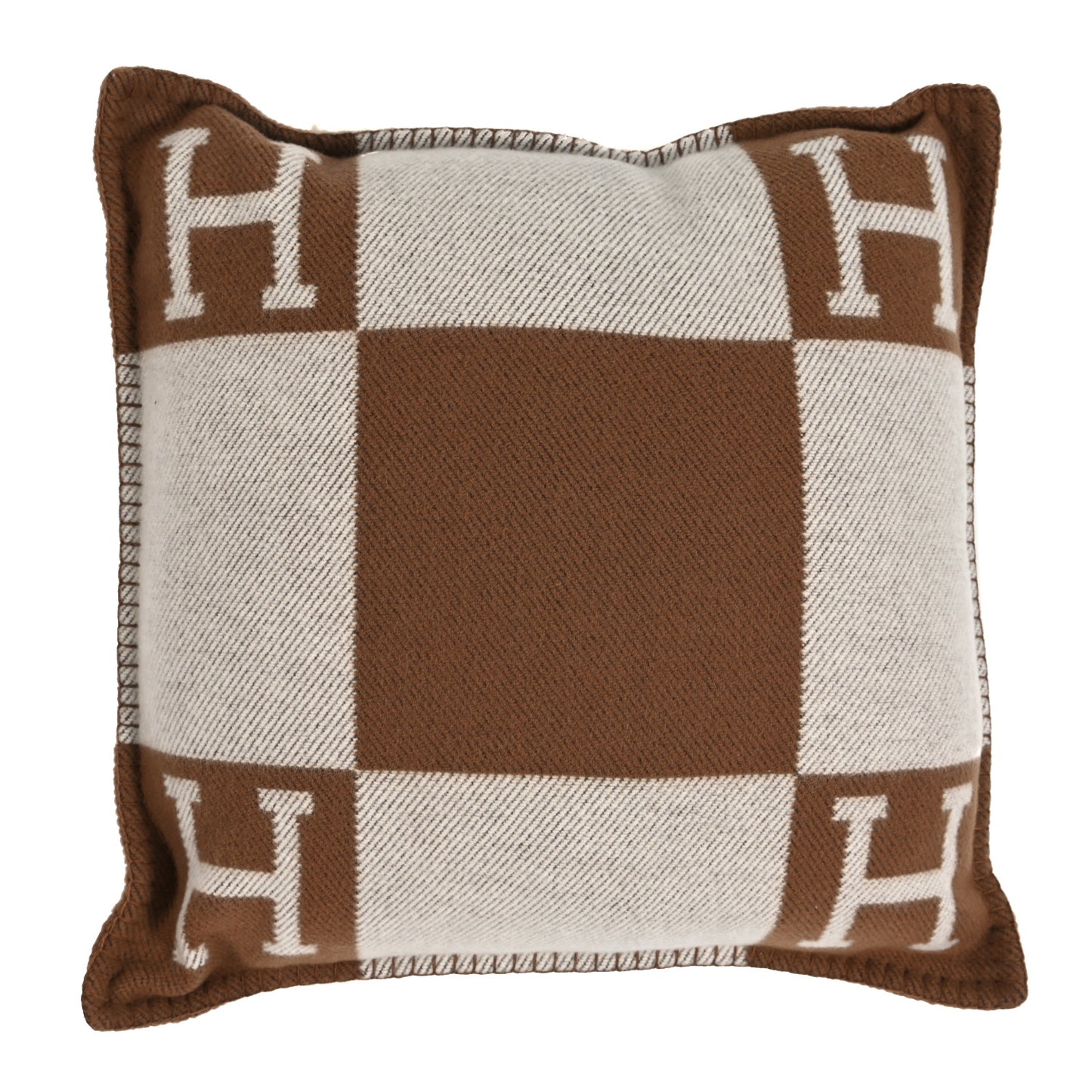 Wool Cashmere Avalon Pillow PM Ecru Camel