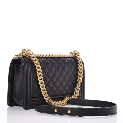 Chanel Lambskin Quilted Medium Boy Flap Black 3 of 8