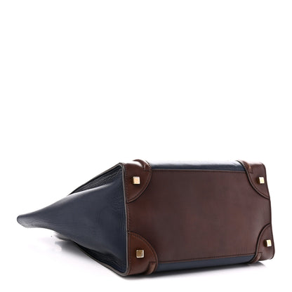 Celine Smooth Calfskin Mini Tri-Color Luggage Navy 4 of 9