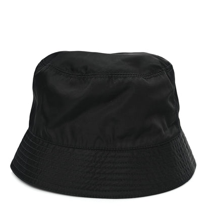 Prada Re-Nylon Metal Triangle Logo Womens Bucket Hat M Black 5 of 8