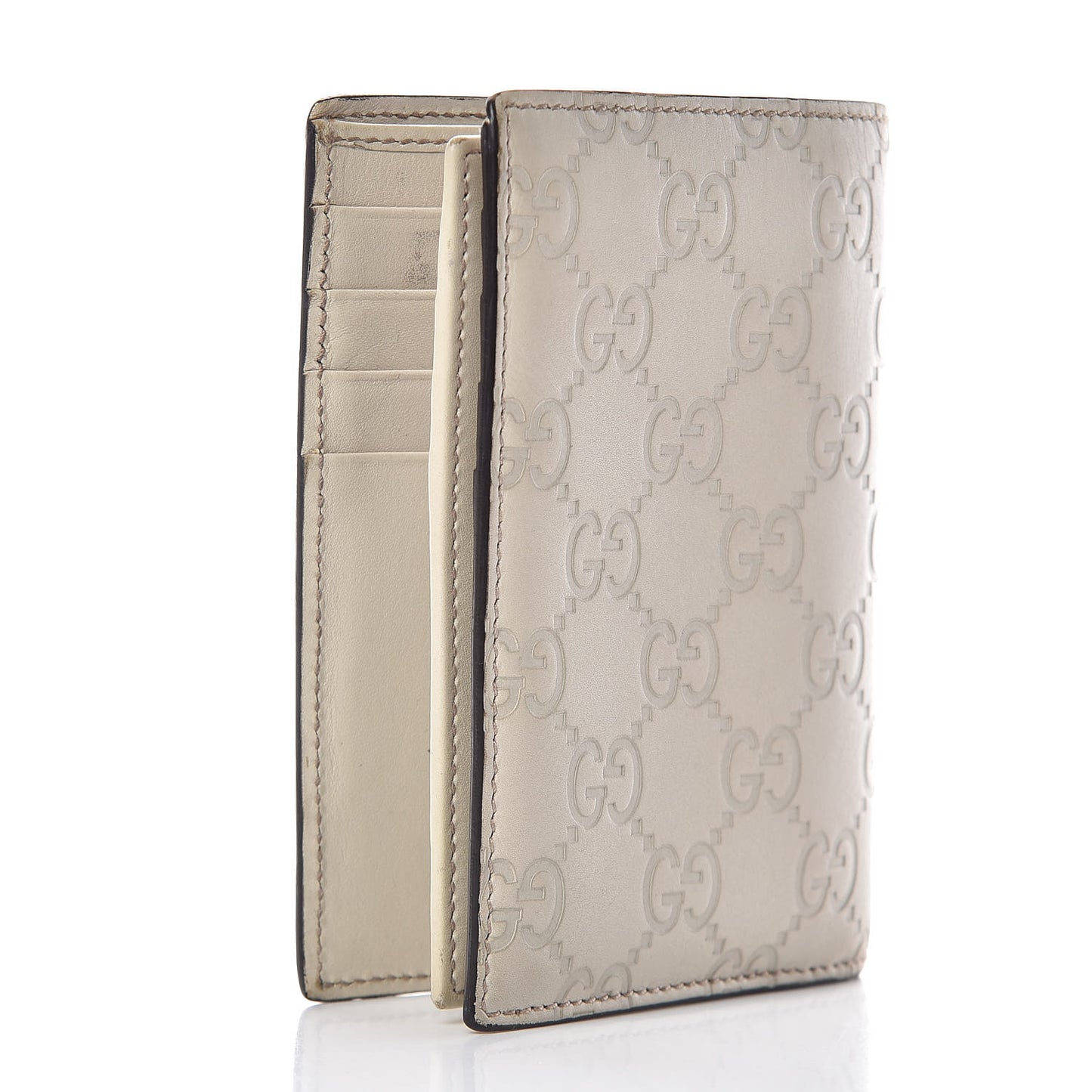 Guccissima Bi-Fold Wallet White
