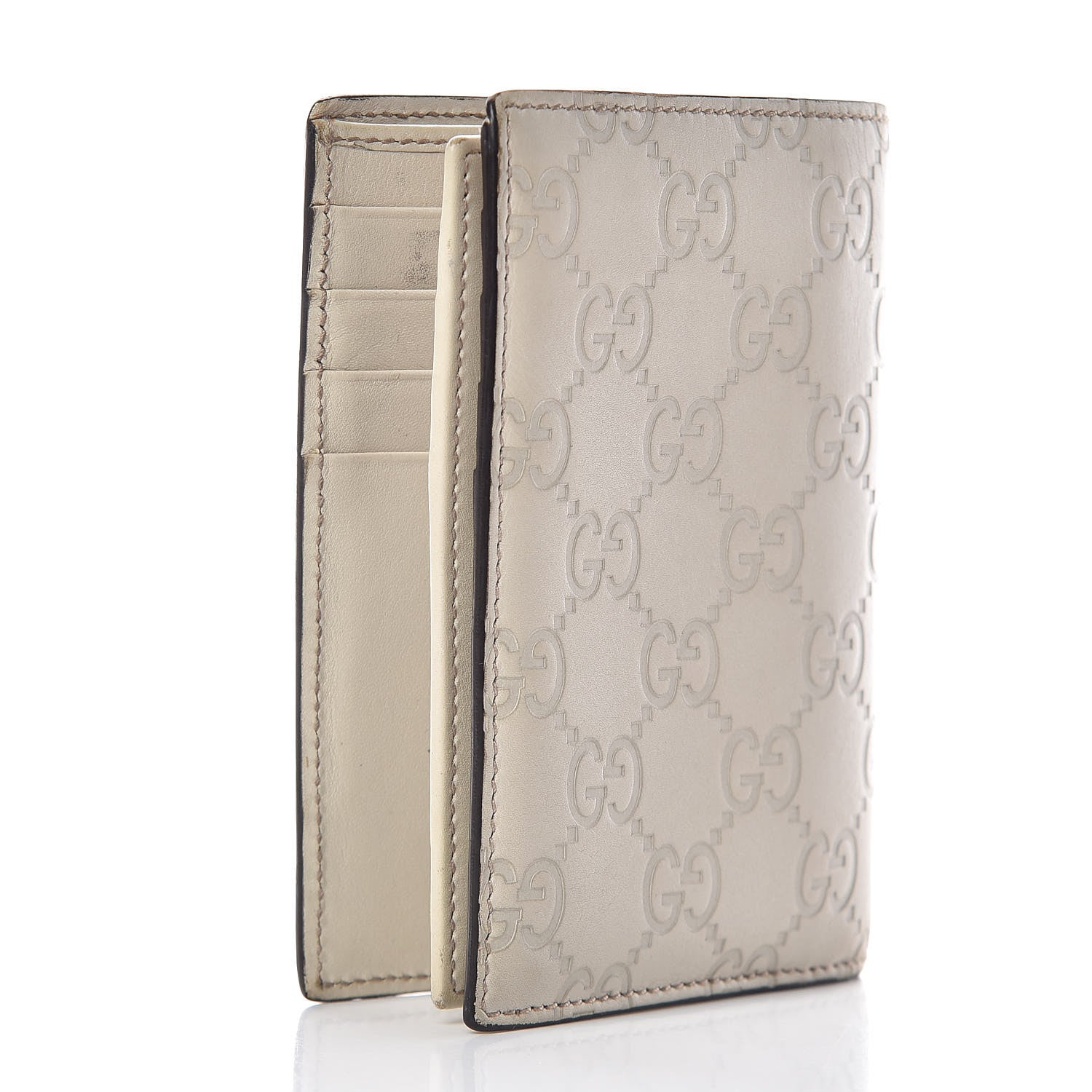 Gucci Guccissima Bi-Fold Wallet White 3 of 17