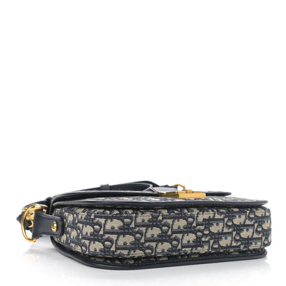 Christian Dior Oblique Flap Bag Navy Blue 4 of 11