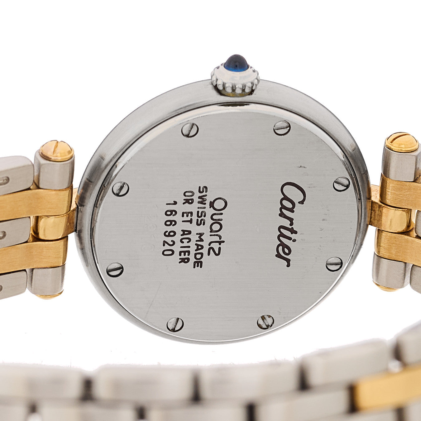 Stainless Steel 18K Yellow Gold 24mm Panthere Vendome Quartz Watch