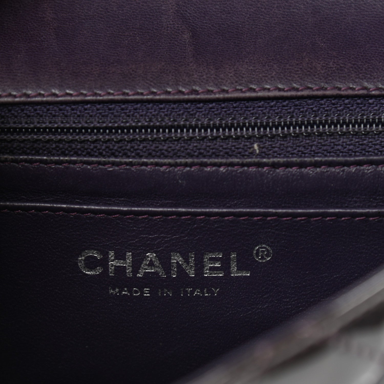 Chanel Patent Quilted Mini Square Flap Purple 6 of 8