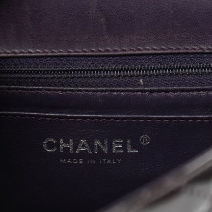 Chanel Patent Quilted Mini Square Flap Purple 6 of 8
