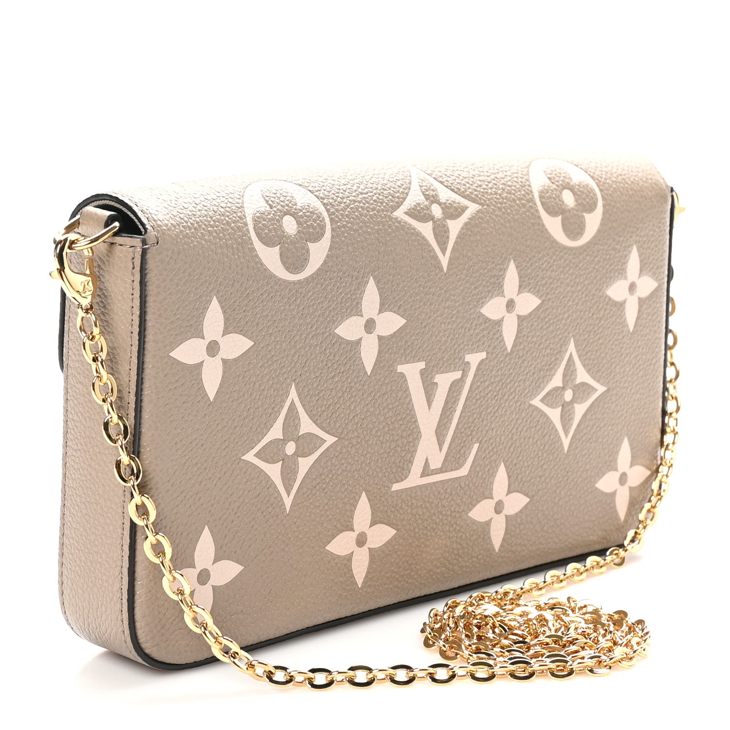 Louis Vuitton Empreinte Monogram Giant Felicie Pochette Tourterelle Creme 4 of 10