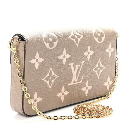 Louis Vuitton Empreinte Monogram Giant Felicie Pochette Tourterelle Creme 4 of 10
