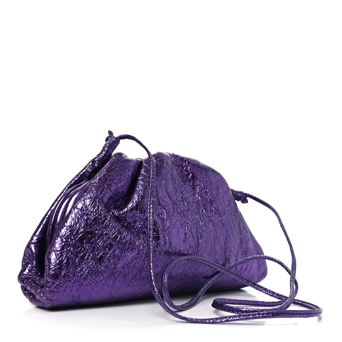 Metallic Crinkled Lambskin The Mini Pouch Viola