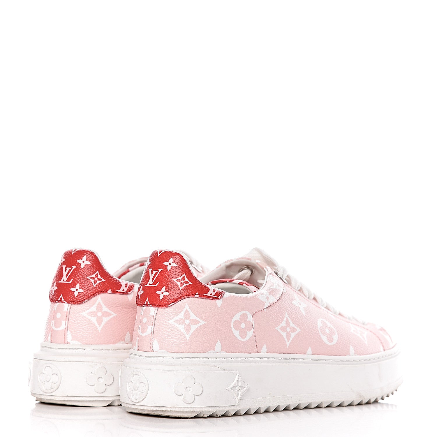 Louis Vuitton Monogram Giant Time Out Sneakers 37 Rose Rouge 4 of 11