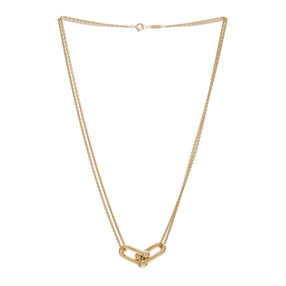 Tiffany 18K Yellow Gold HardWear Double Link Pendant Necklace 3 of 4