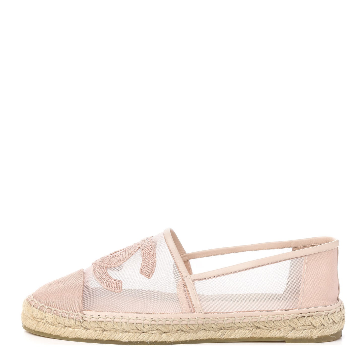 Mesh Grosgrain CC Espadrilles 42 Pink