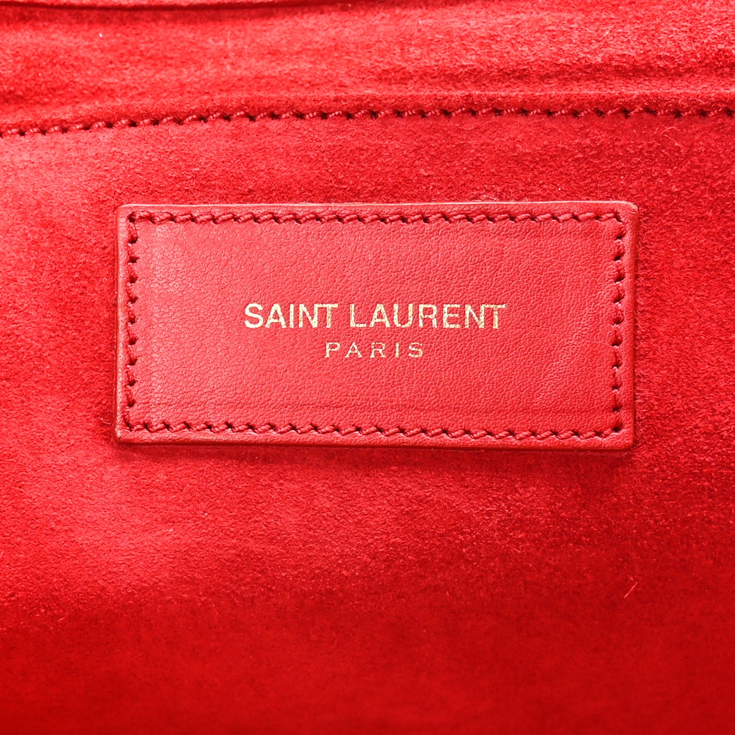 Calfskin Classic Y Ligne Clutch Red