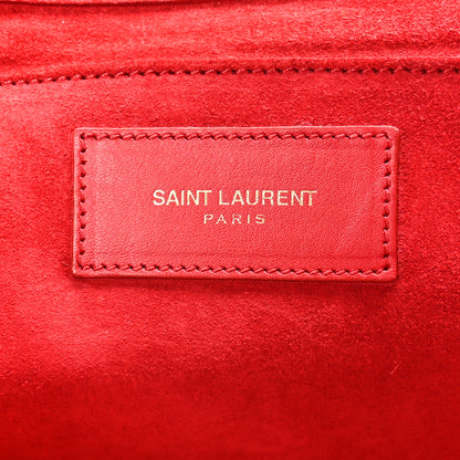 Saint Laurent Calfskin Classic Y Ligne Clutch Red 7 of 8