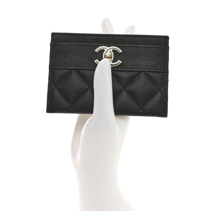 Chanel Caviar Quilted Vintage Mademoiselle Card Holder Black 2 of 8