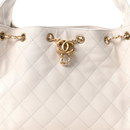 Chanel Caviar Quilted Small Chanel 25 Handbag White 8 of 11
