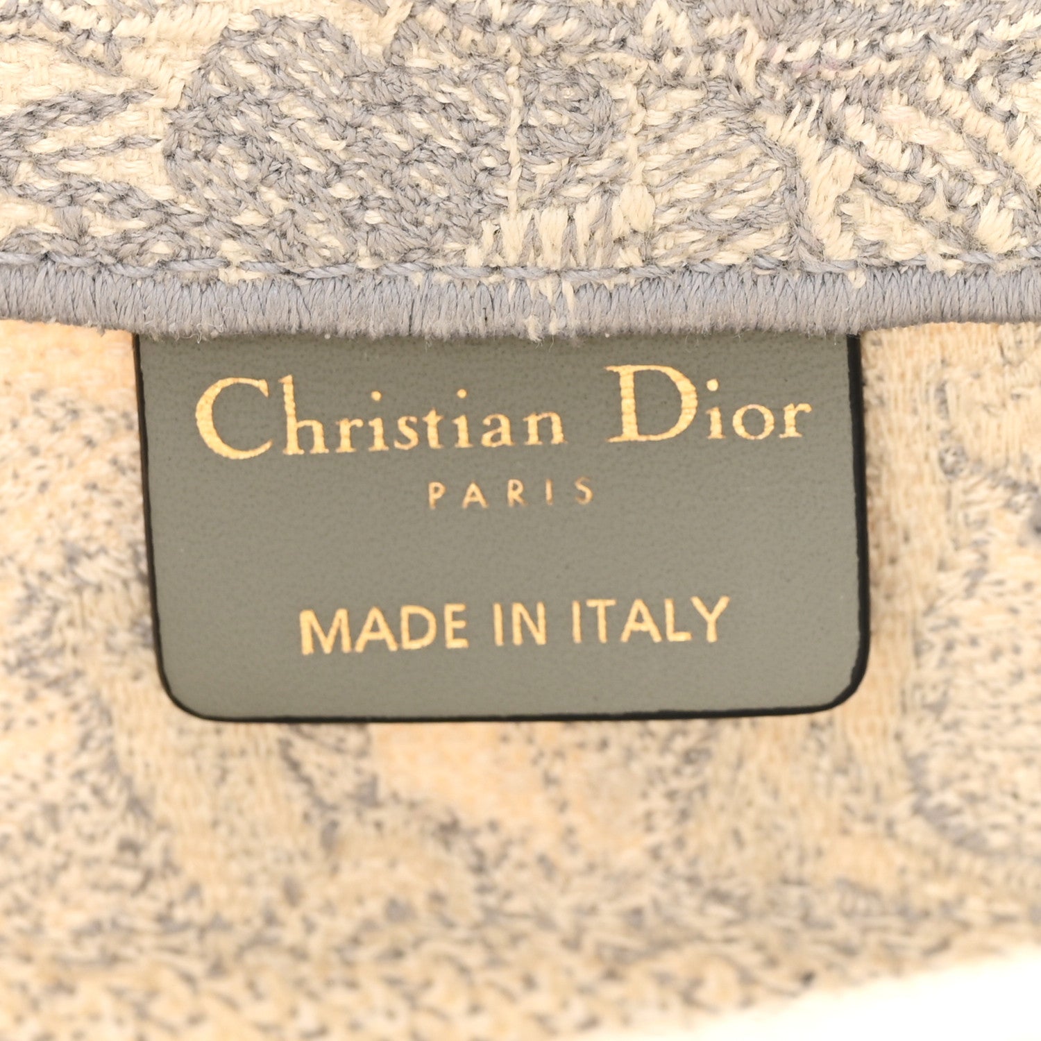 Christian Dior Canvas Embroidered Small Dioriviera Toile De Jouy Book Tote Gray 6 of 11