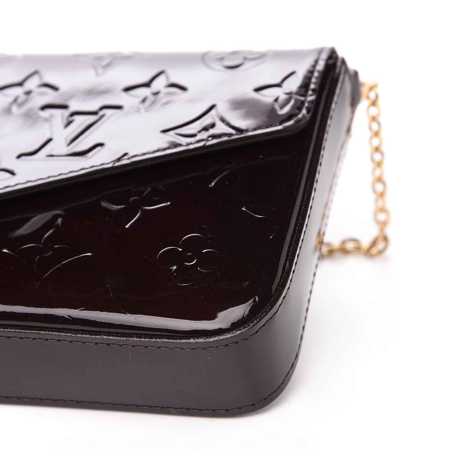 Vernis Pochette Felicie Chain Wallet Amarante